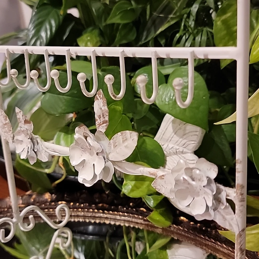 🌼 Jewelry Display Holder Costal white wash Metal - Picture 5 of 7